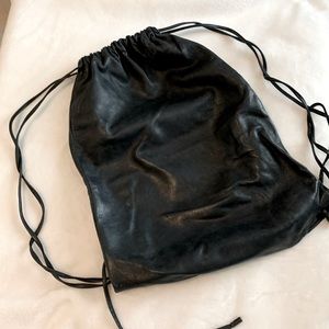 Handmade Soft Genuine Leather Black Backpack